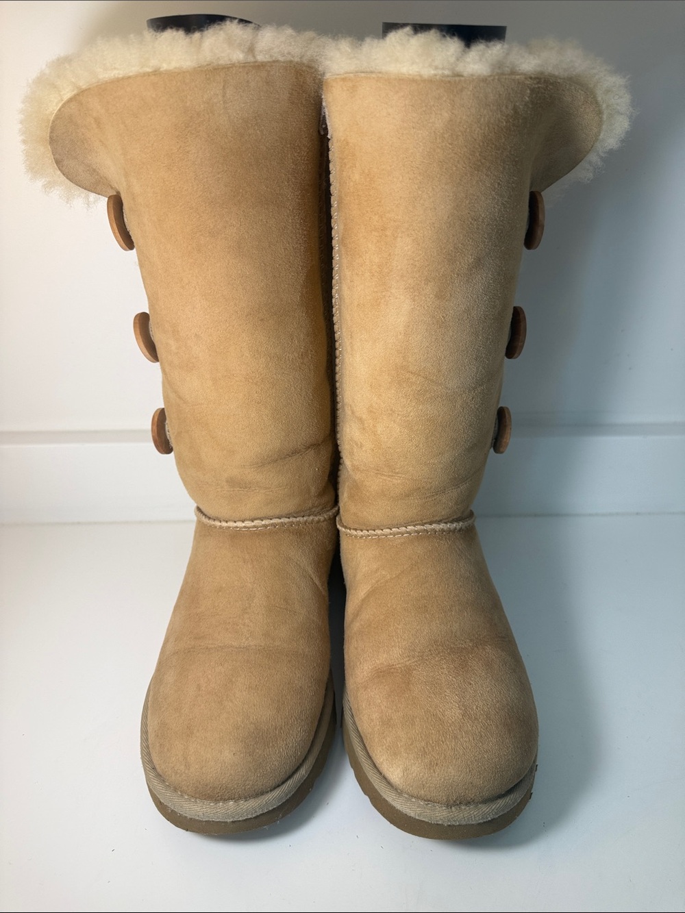 Vintage UGG Australia Sand Bailey Button Triplet Boots - Size 7